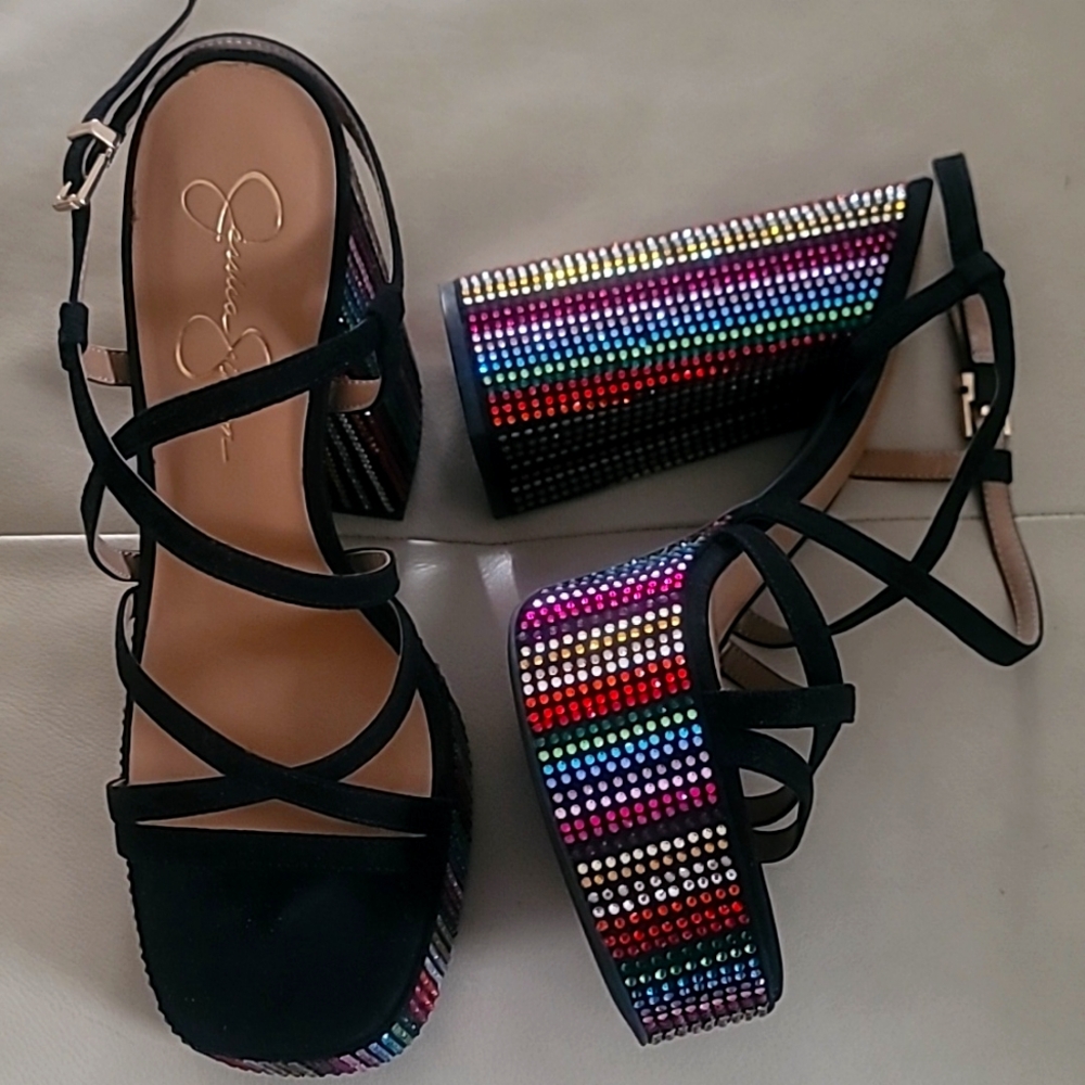 Jessica Simpson Salih Platform Sandal (Women) black size 11